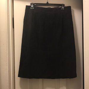 Talbots Suede Midi Skirt